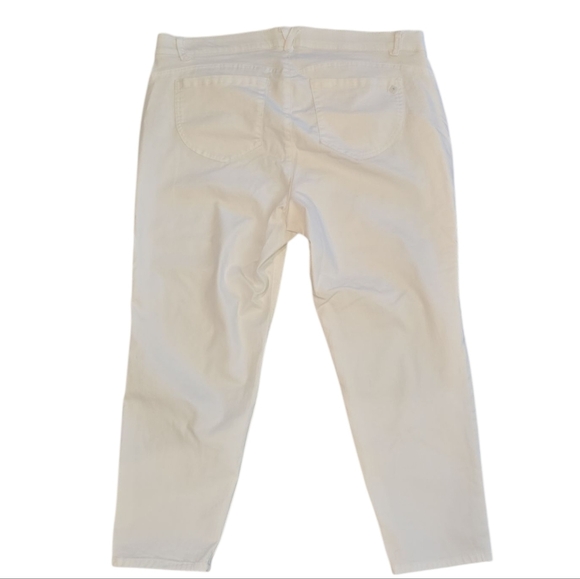 DEMOCRACY AB TECHNOLOGY TAPERED LEG ANKLE/CROPPED WHITE JEANS. SIZE 20 W. - Picture 2 of 13